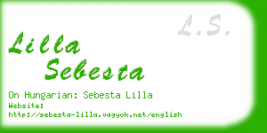 lilla sebesta business card